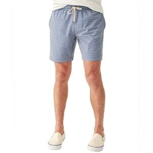 NEW Faherty Blue Patterned Men's Swim Board Shorts